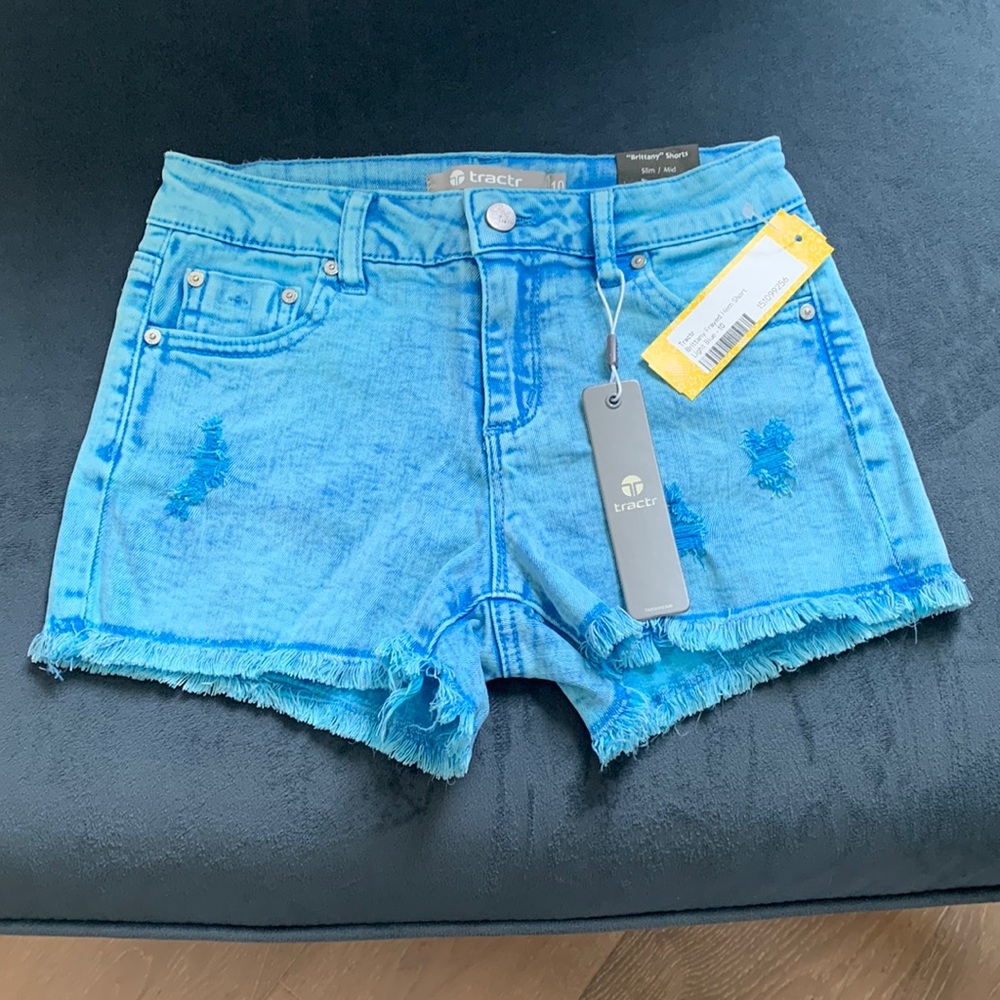 Tractr “Brittany” girls jean shorts. Size 10. Brand new with tags.